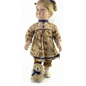 Gustave Wolff Janie Porcelain Doll Wimbledon Collection Original Box and COA 20"